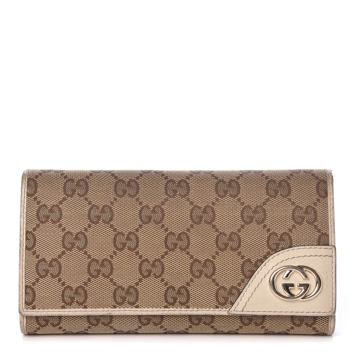 Gucci Monogram New Britt Continental Wallet Off White 1 of 13