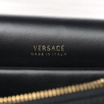 Versace Vitello Barocco Virtus Top Handle Shoulder Bag Black 5 of 12