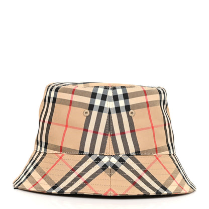 Burberry Technical Cotton Vintage Check Bucket Hat XL Archive Beige 6 of 8