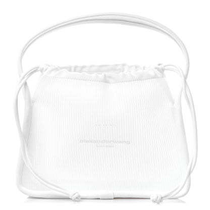 Alexander Wang Ribbed Knit Small Ryan Bag White 1 of 11