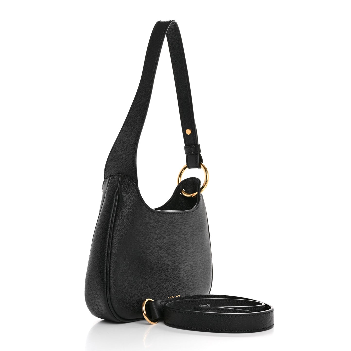 Calfskin La Medusa Mini Hobo Crossbody Black