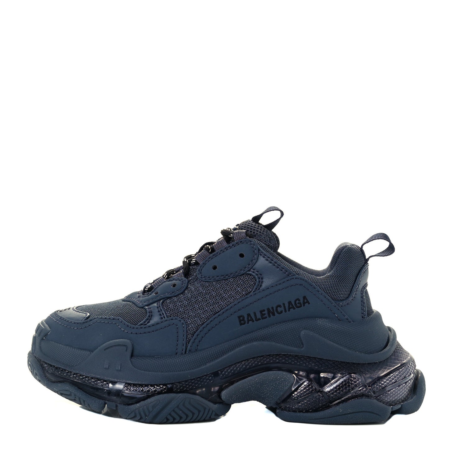 Fabric Mesh Clear Sole Womens Triple S Sneakers 35 Ombre Blue