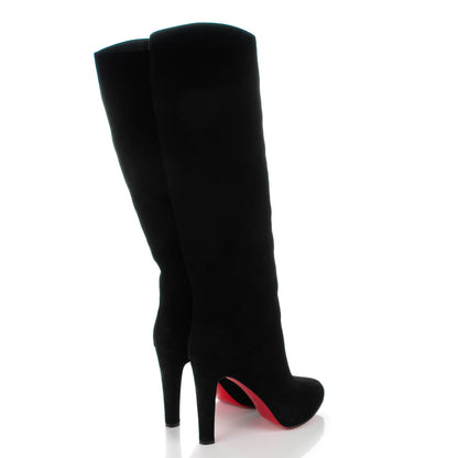 Christian Louboutin Suede Royal Vicky 120 Boots 40 Black 4 of 9