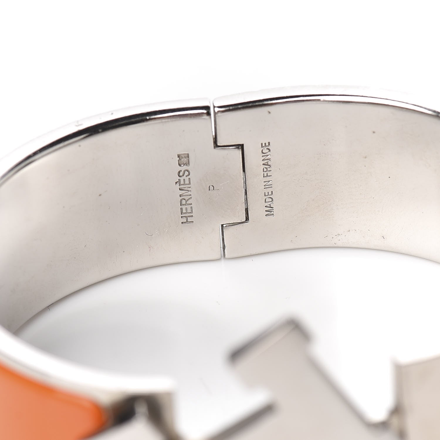 Hermes Enamel Wide Clic Clac H Bracelet PM Orange 4 of 4