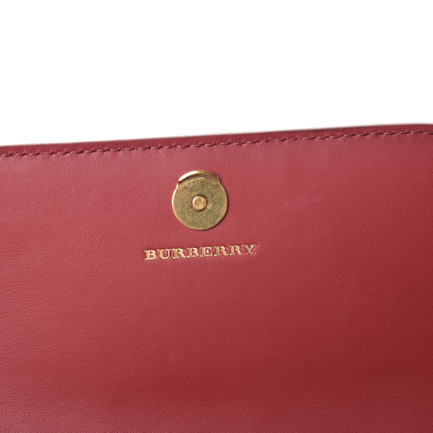 Vintage Check Henley Wallet On Chain Crimson
