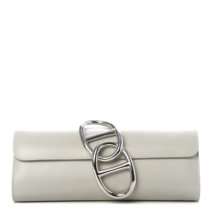Hermes Tadelakt Egee Clutch Gris Perle 1 of 9