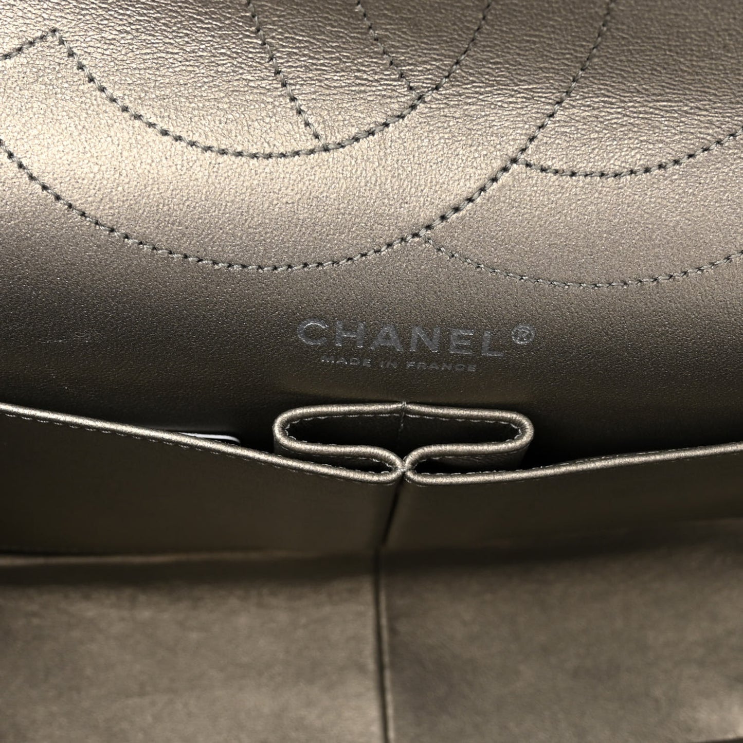 Metallic Aged Calfskin Quilted 2.55 Reissue 227 Flap Grey
