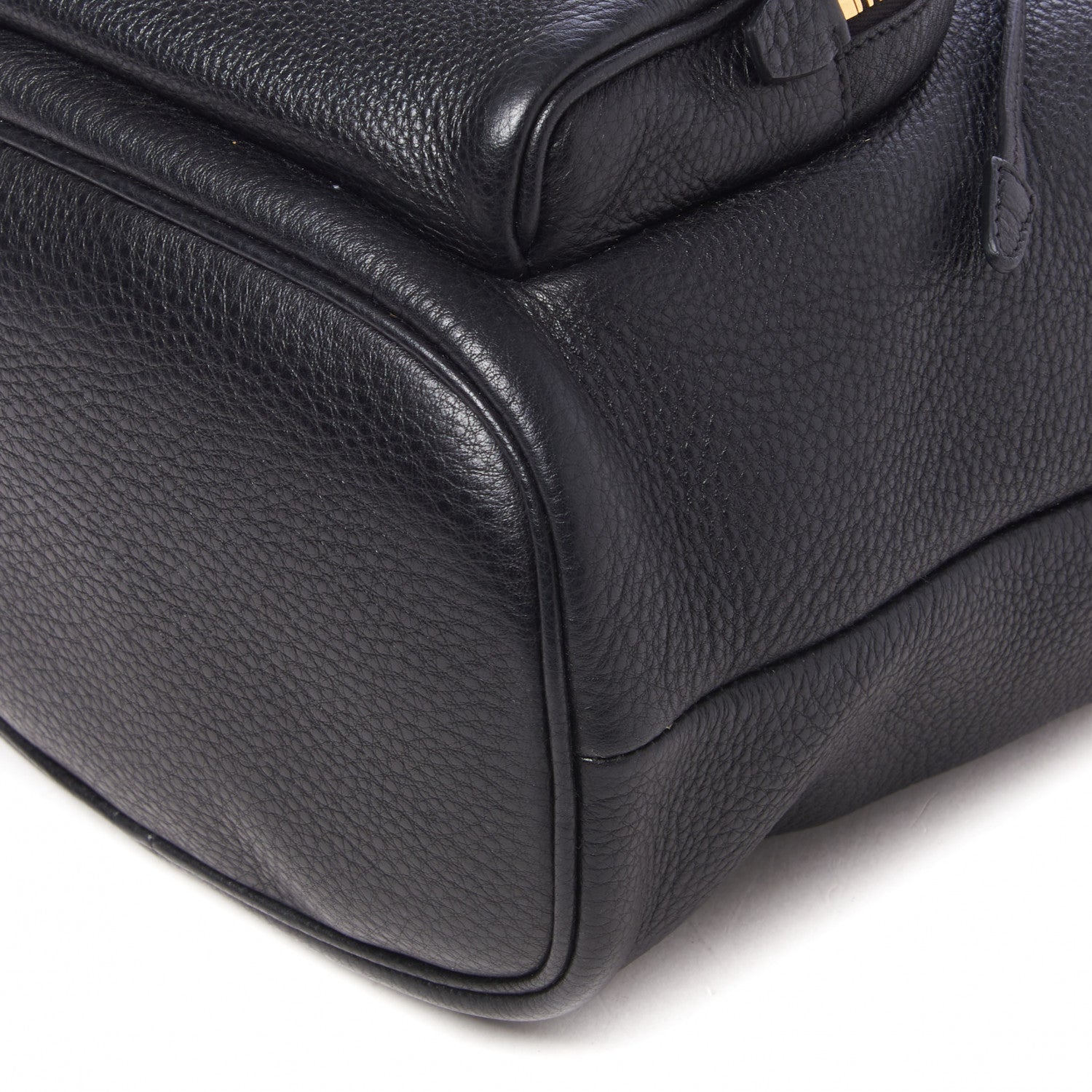 Prada Vitello Daino Drawstring Bucket Black 4 of 8