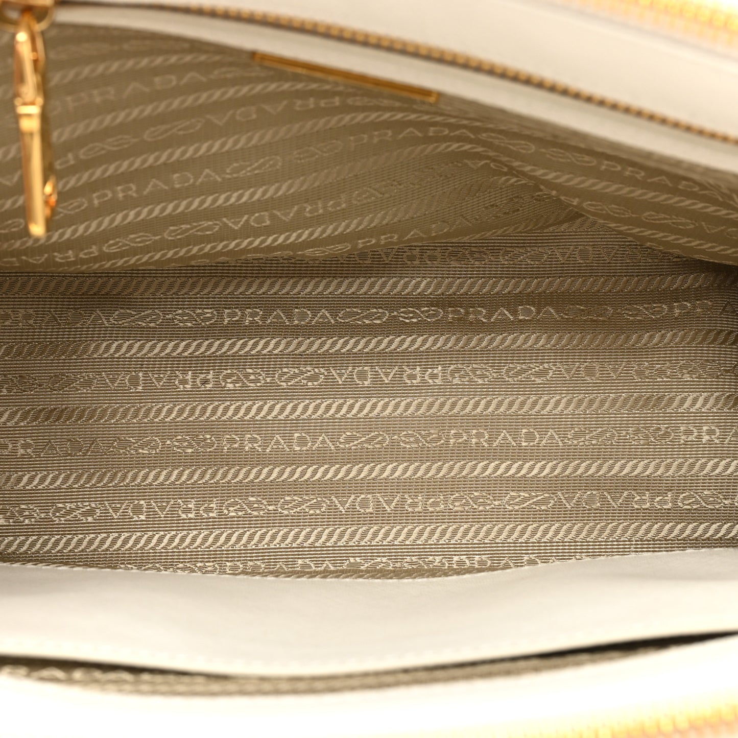 Saffiano Lux Small Galleria Double Zip Tote White