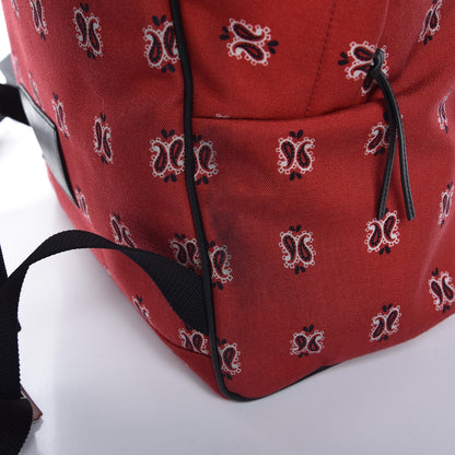 Saint Laurent Canvas Bandana Print Hunting Backpack Red 10 of 12