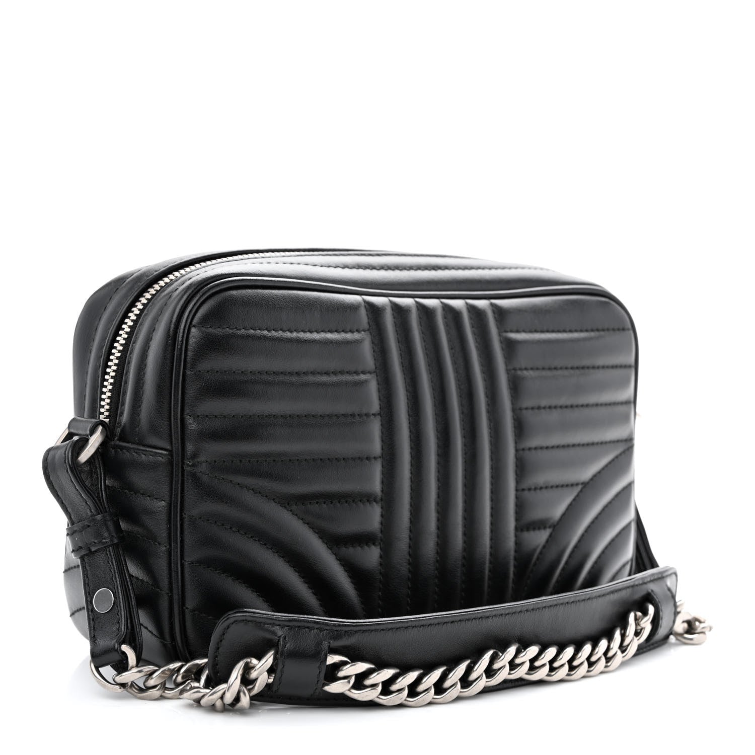 Prada Soft Calfskin Diagramme Camera Bag Black 3 of 10