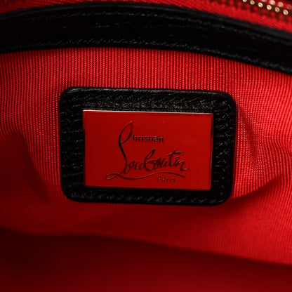 Christian Louboutin Grained Calfskin Studded Panettone Bowling Bag Black 6 of 9