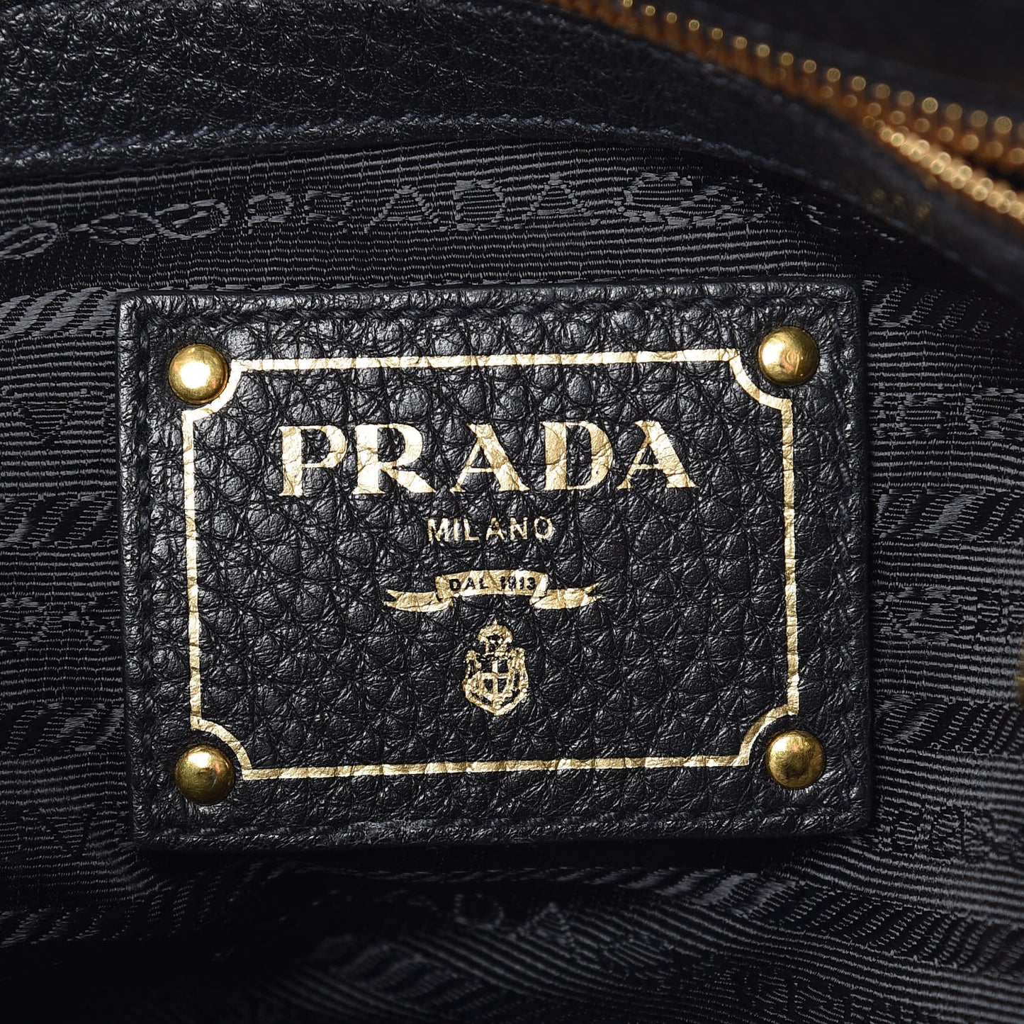 Vitello Daino Top Handle Bag Black