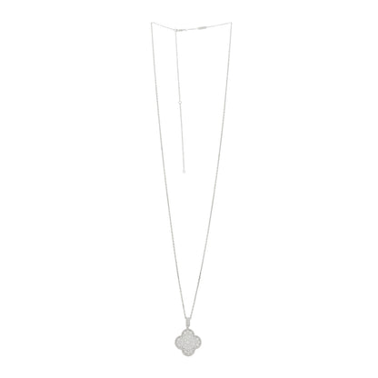 Van Cleef & Arpels 18K White Gold Diamond Magic Alhambra Long Necklace 2 of 5