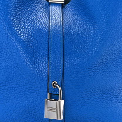 Hermes Taurillon Clemence Picotin Lock 26 GM Bleu Frida 8 of 15