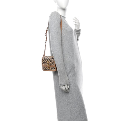 Saint Laurent Calfskin Hair Leopard Print Small Solferino Satchel Dust White 2 of 12