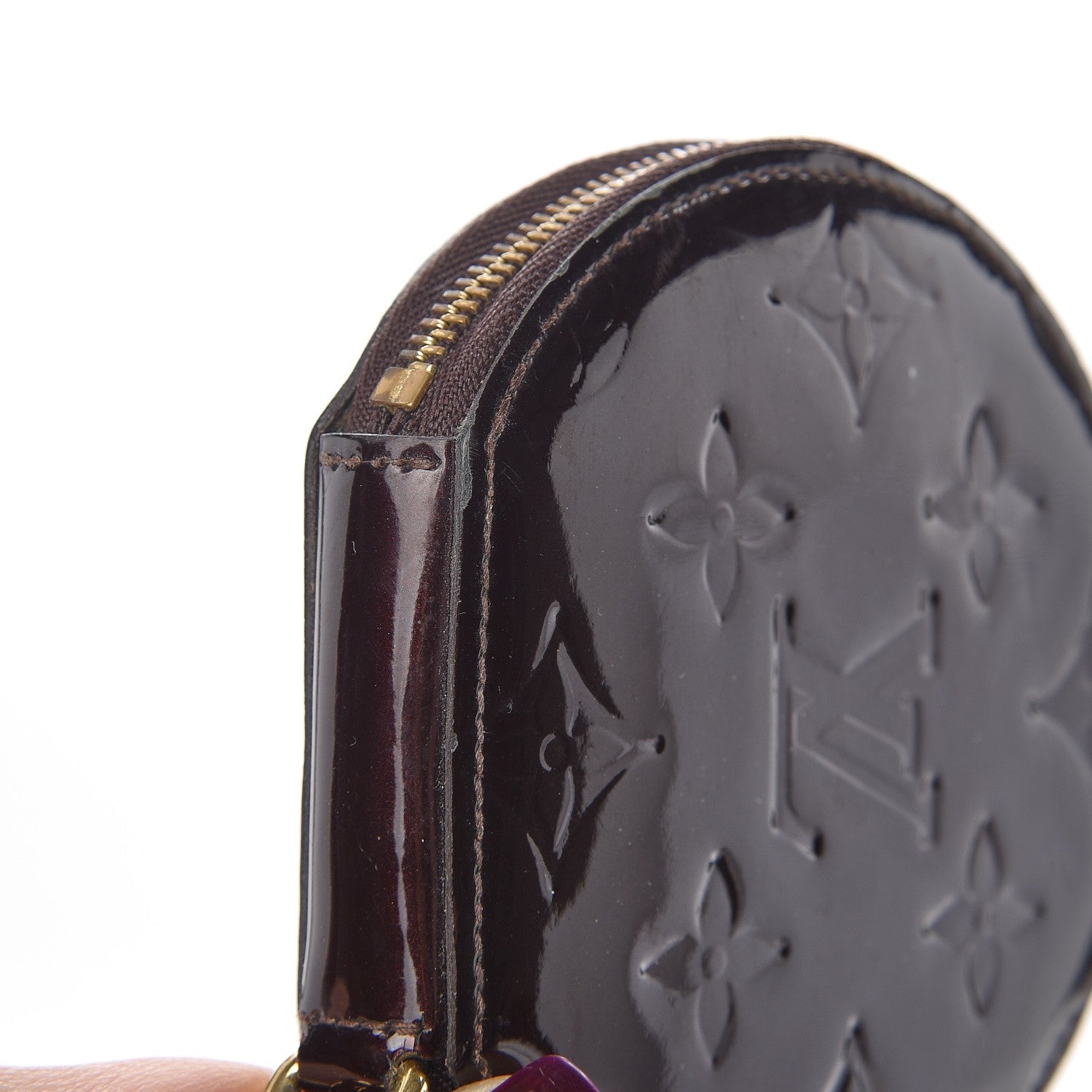 Louis Vuitton Vernis Animania Ecureuil Squirrel Round Coin Purse Amarante 16 of 16