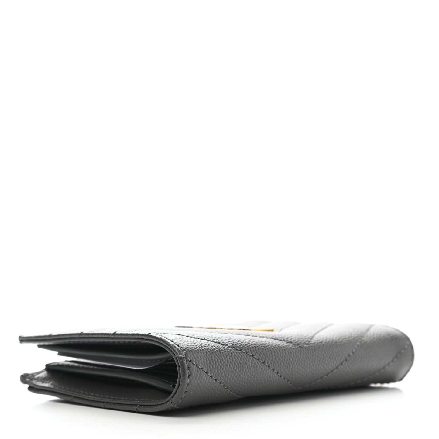 Grain De Poudre Matelasse Chevron Monogram Zipped Two-Part Wallet Storm