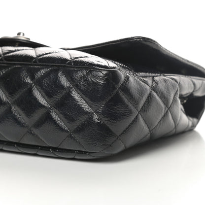 Chanel Crinkled Patent Quilted Jumbo Single Flap Black 10 of 10