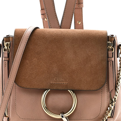 Chloe Suede Calfskin Medium Faye Backpack Nougat 7 of 9