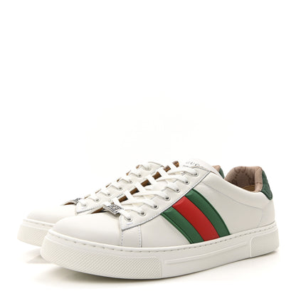 Gucci Ultralight Plume Calfskin Rubber Web Mens New Ace Sneakers 9 Green White Red 4 of 9