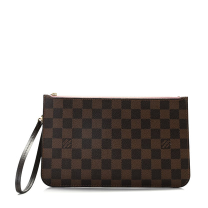 Louis Vuitton Damier Ebene Neverfull MM GM Pochette Rose Ballerine 1 of 8