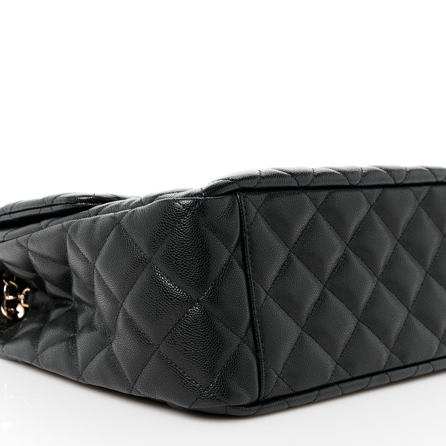 Caviar Quilted XXL Travel Flap Bag Black