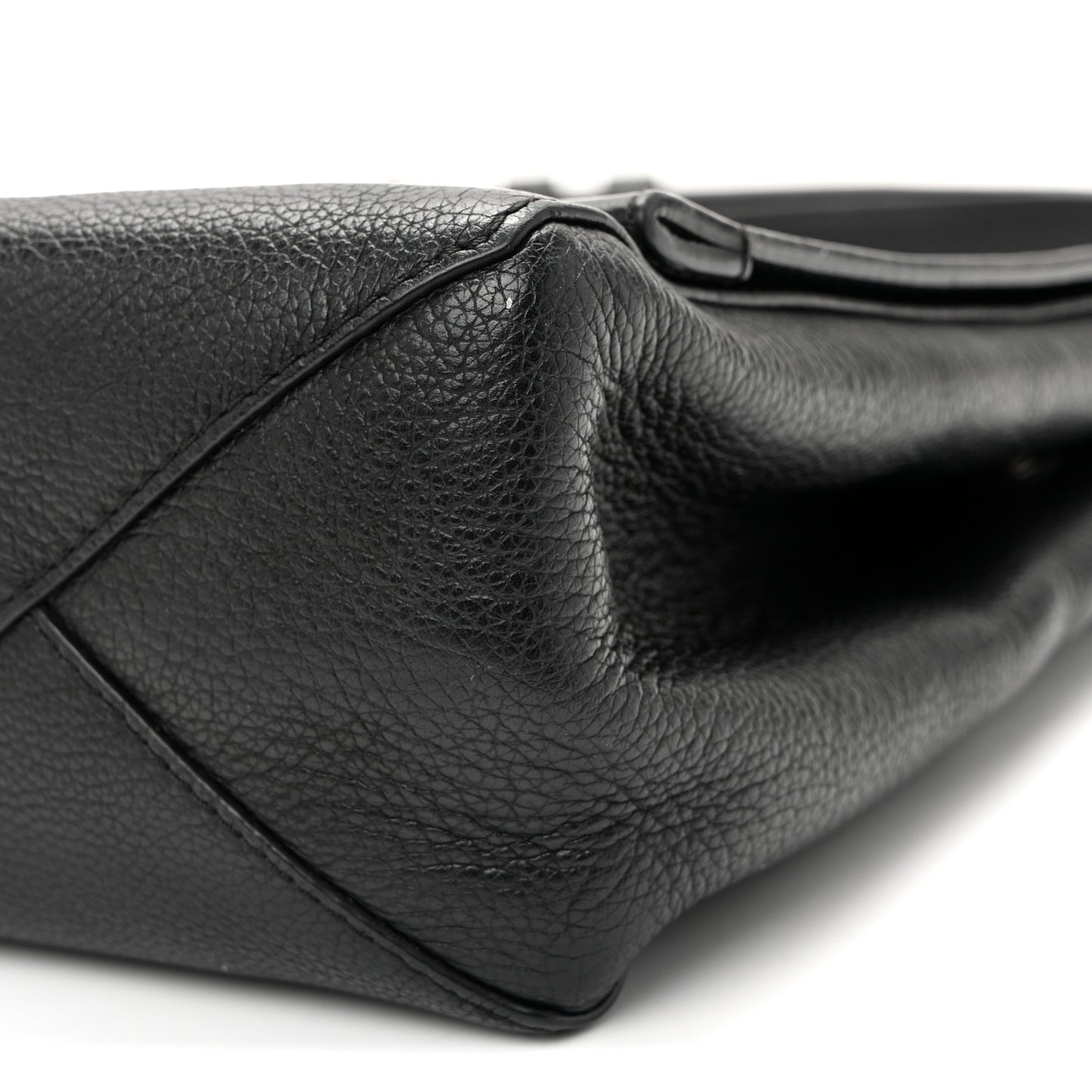 Soft Calfskin Lockme II Top Handle Black