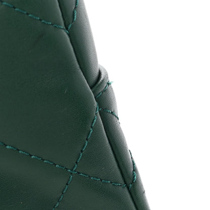 Chanel Calfskin Quilted Large Shopping In Chains Tote Green 12 of 14