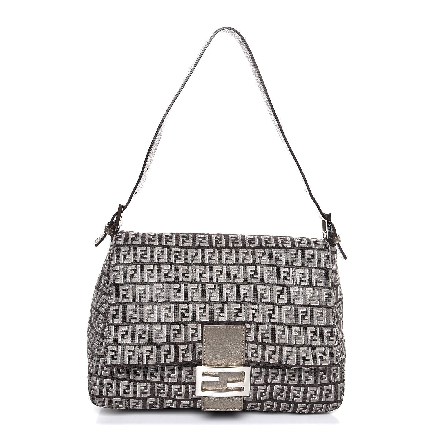 Fendi Zucchino Vachetta Mama Baguette Caffe Argilla Canna di Fucile 1 of 7
