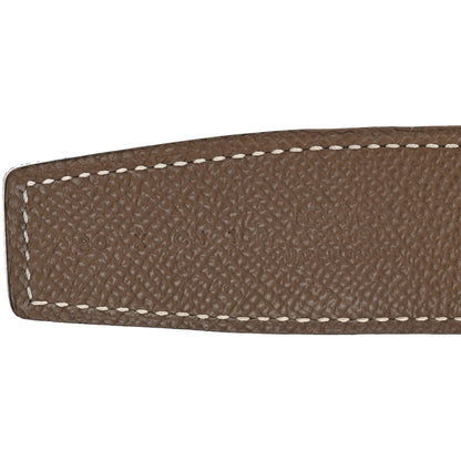 Hermes Epsom Swift 24mm Mini Constance Guilloche H Belt 80 32 Etoupe Black 3 of 9