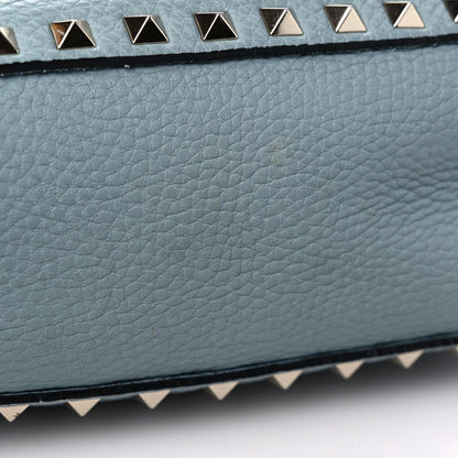 Valentino Garavani Pebbled Calfskin Small Rockstud Flip-Lock Messenger Bag Light Blue 11 of 15