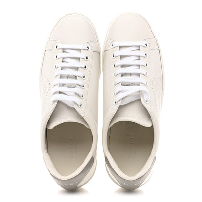 Gucci Calfskin Interlocking G Perforated Womens Ace Sneakers 37.5 White Grey Sky 2 of 10