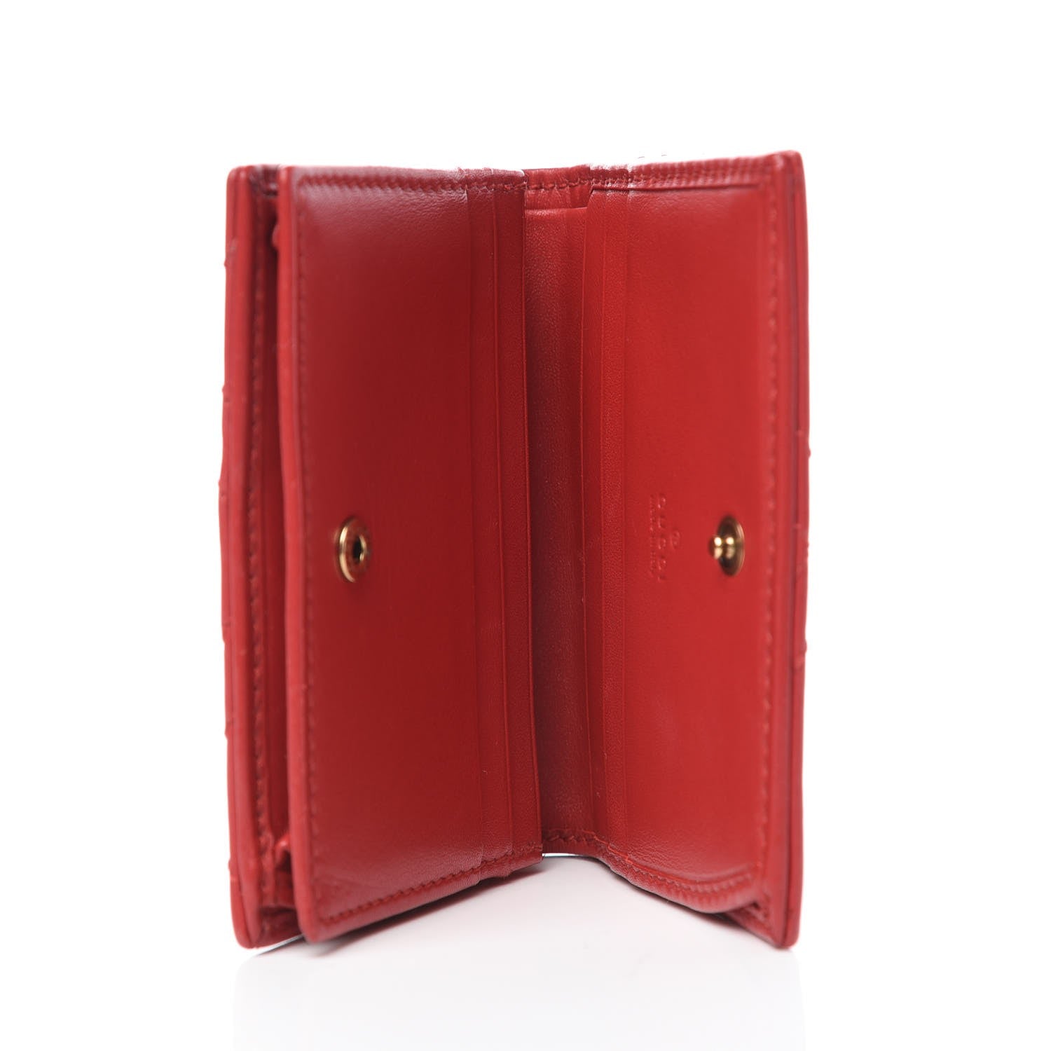Gucci Calfskin Matelasse GG Marmont Card Case Hibiscus Red 5 of 10