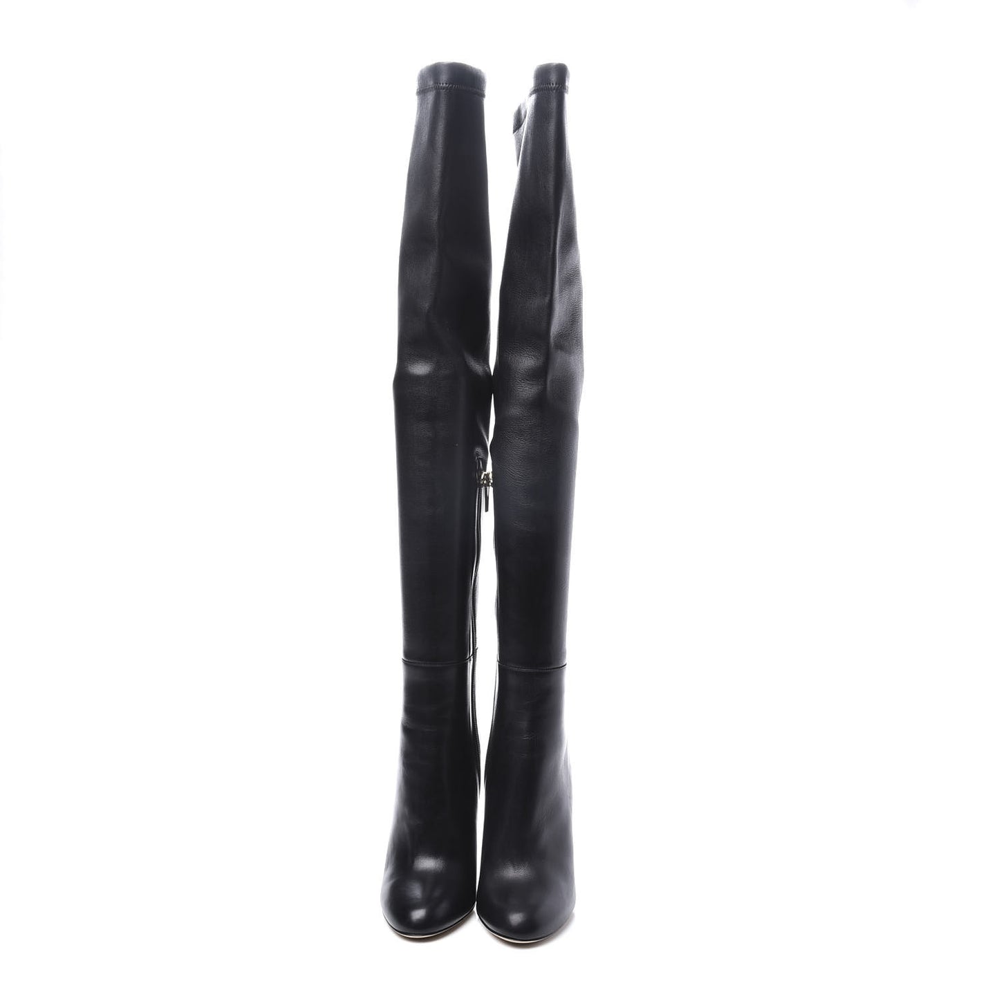 Calfskin Stretch Nappa Turner Knee High Boots 37 Black