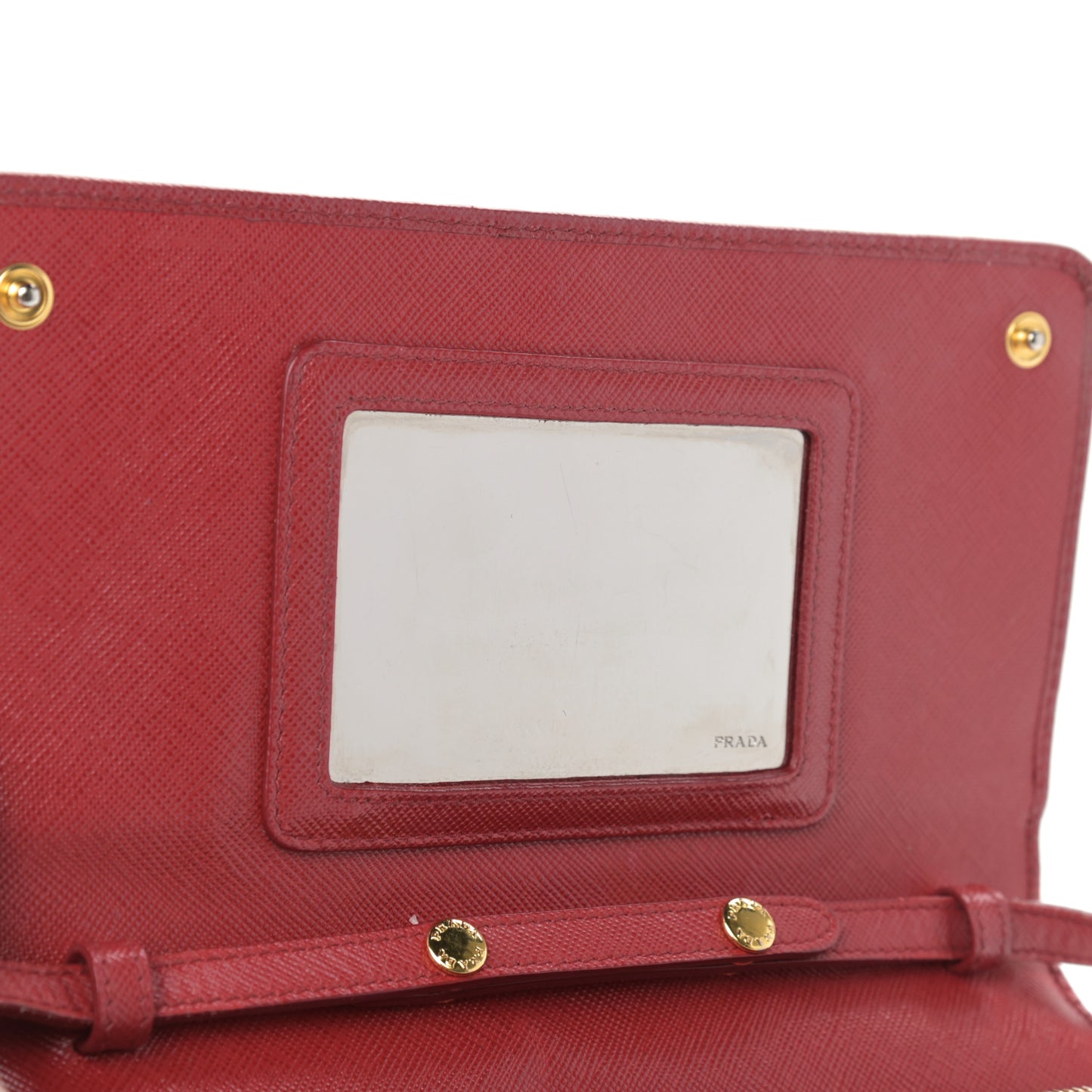 Saffiano Metal Flap Wallet With Strap Fuoco