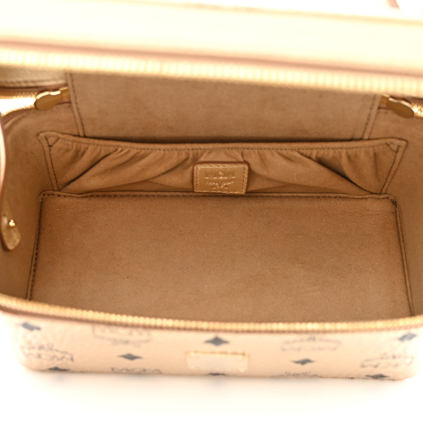 Metallic Visetos Vanity Case Gold