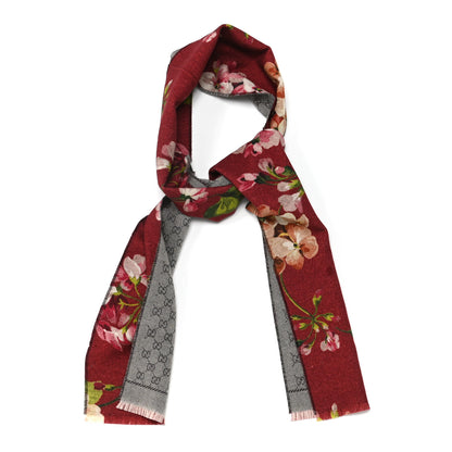 Gucci Wool GG Monogram Miniorophin Scarf Lacquer Pink 1 of 5