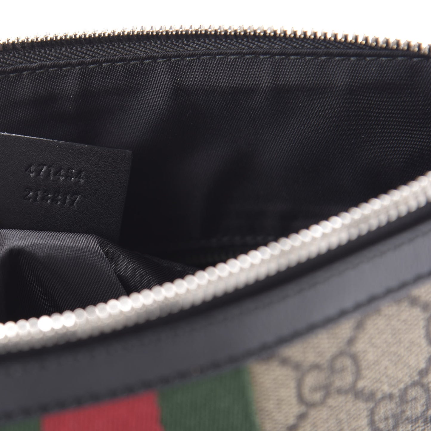 GG Supreme Monogram Web Messenger Bag Black