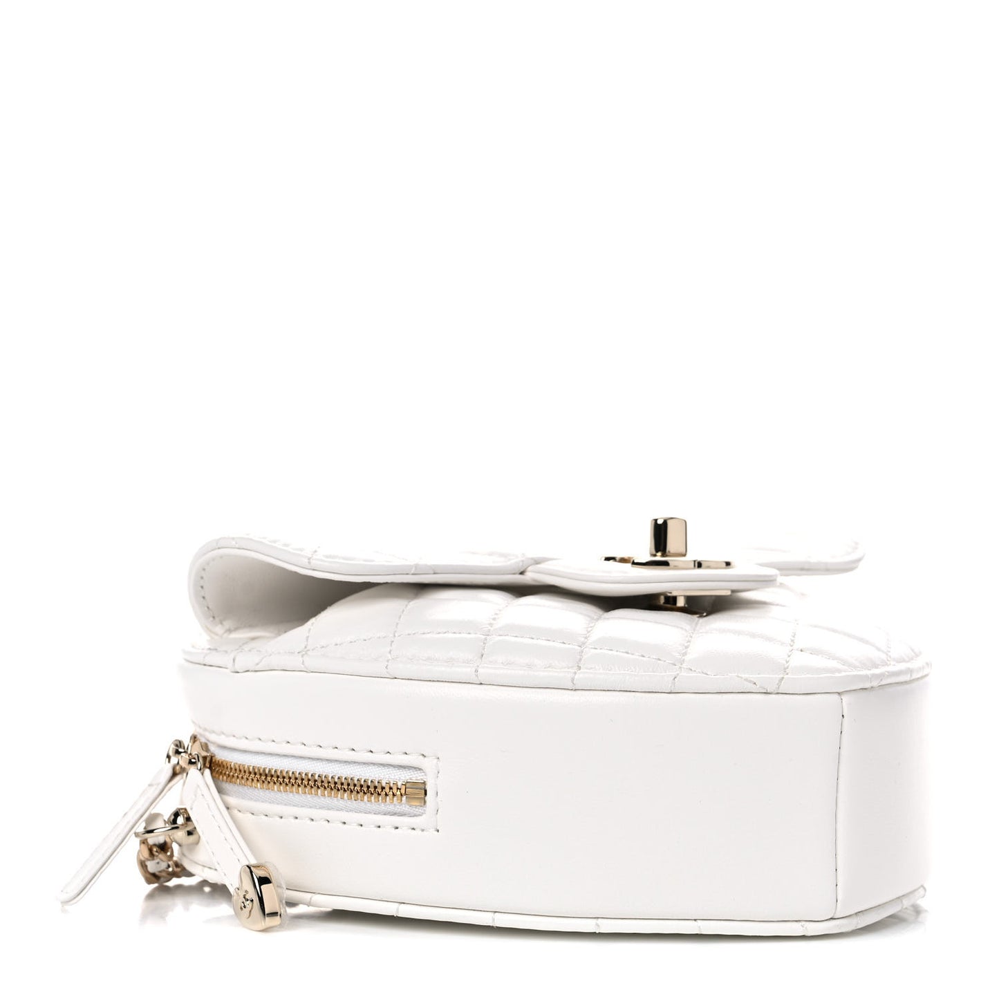 Lambskin Quilted CC In Love Heart Bag White
