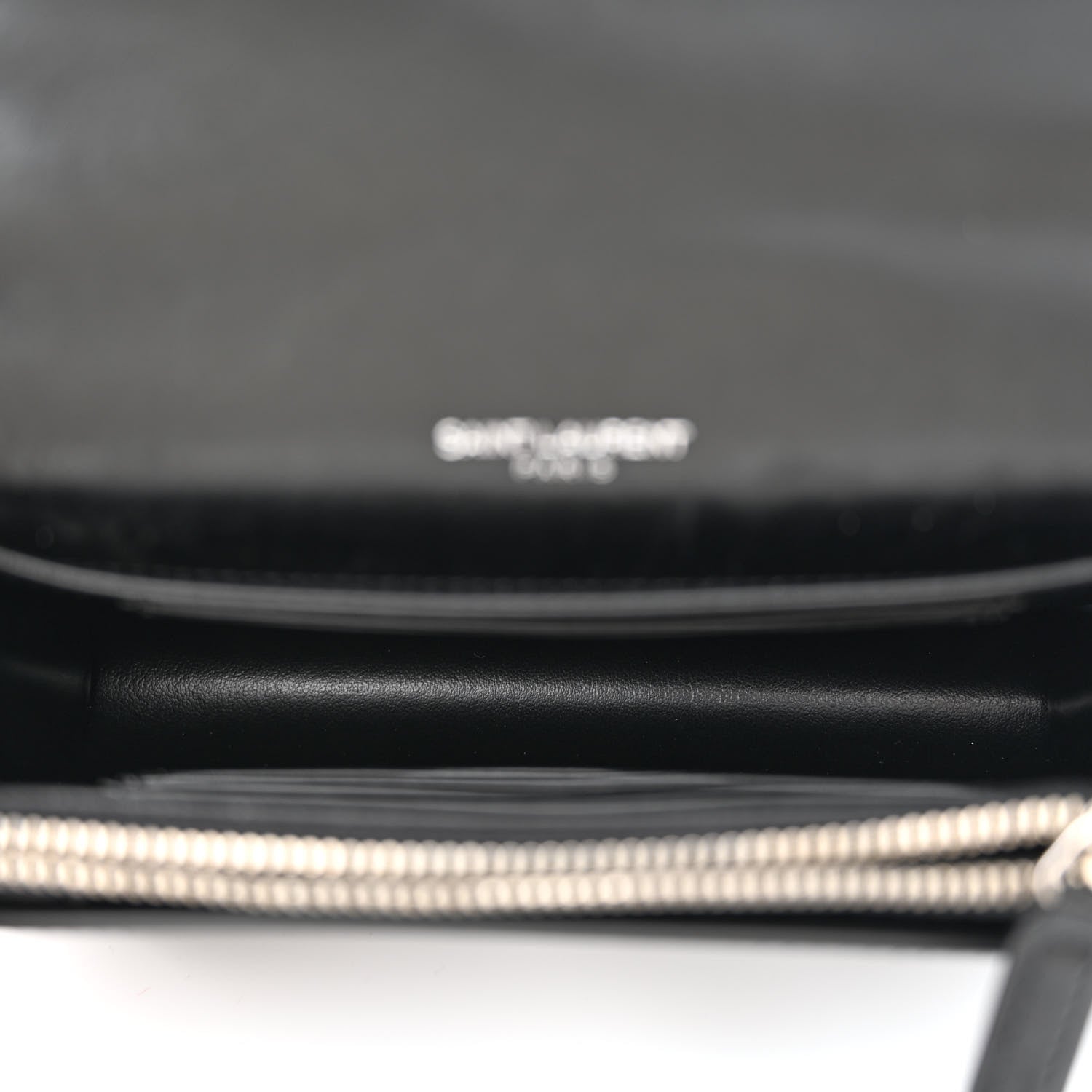 Saint Laurent Calfskin Monogram Sunset Chain Wallet Black 5 of 10