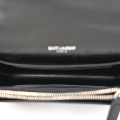 Saint Laurent Calfskin Monogram Sunset Chain Wallet Black 5 of 10