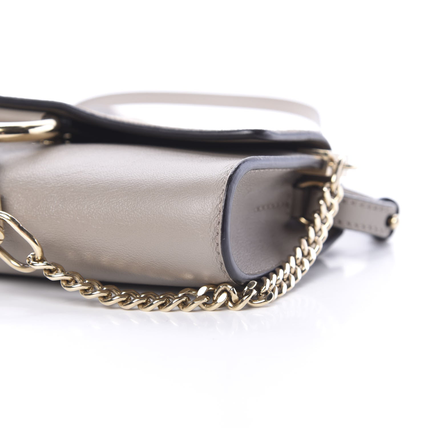 Chloe Suede Calfskin Mini Faye Shoulder Bag Motty Grey 9 of 10
