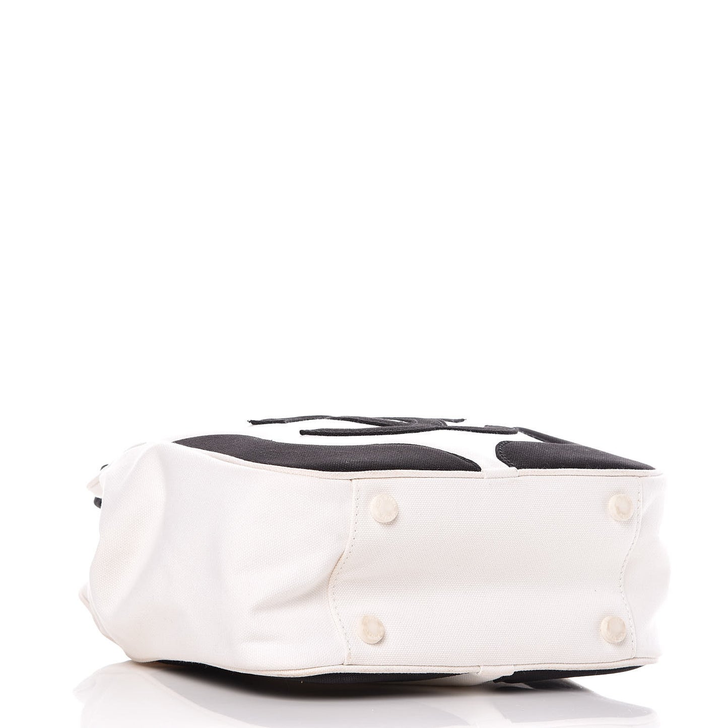 Canvas CC Handbag Black White