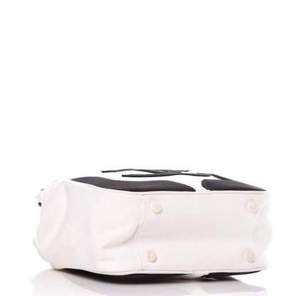 Chanel Canvas CC Handbag Black White 4 of 15