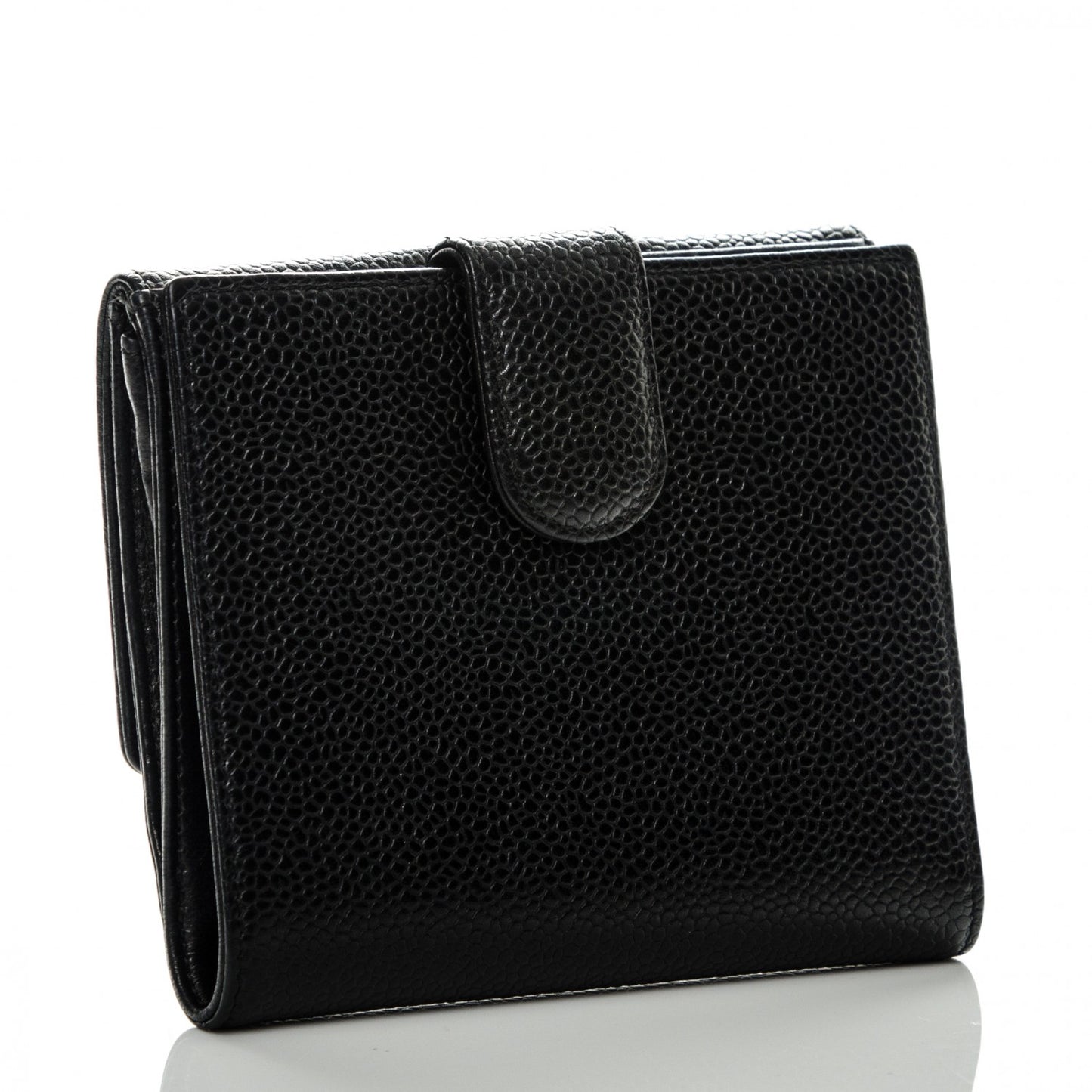 Caviar Timeless CC Compact French Wallet Black