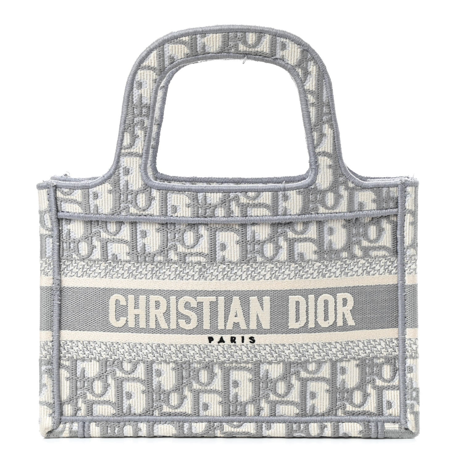 Christian Dior Oblique Mini Book Tote Grey Multicolor 1 of 10