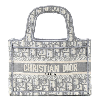 Christian Dior Oblique Mini Book Tote Grey Multicolor 1 of 10