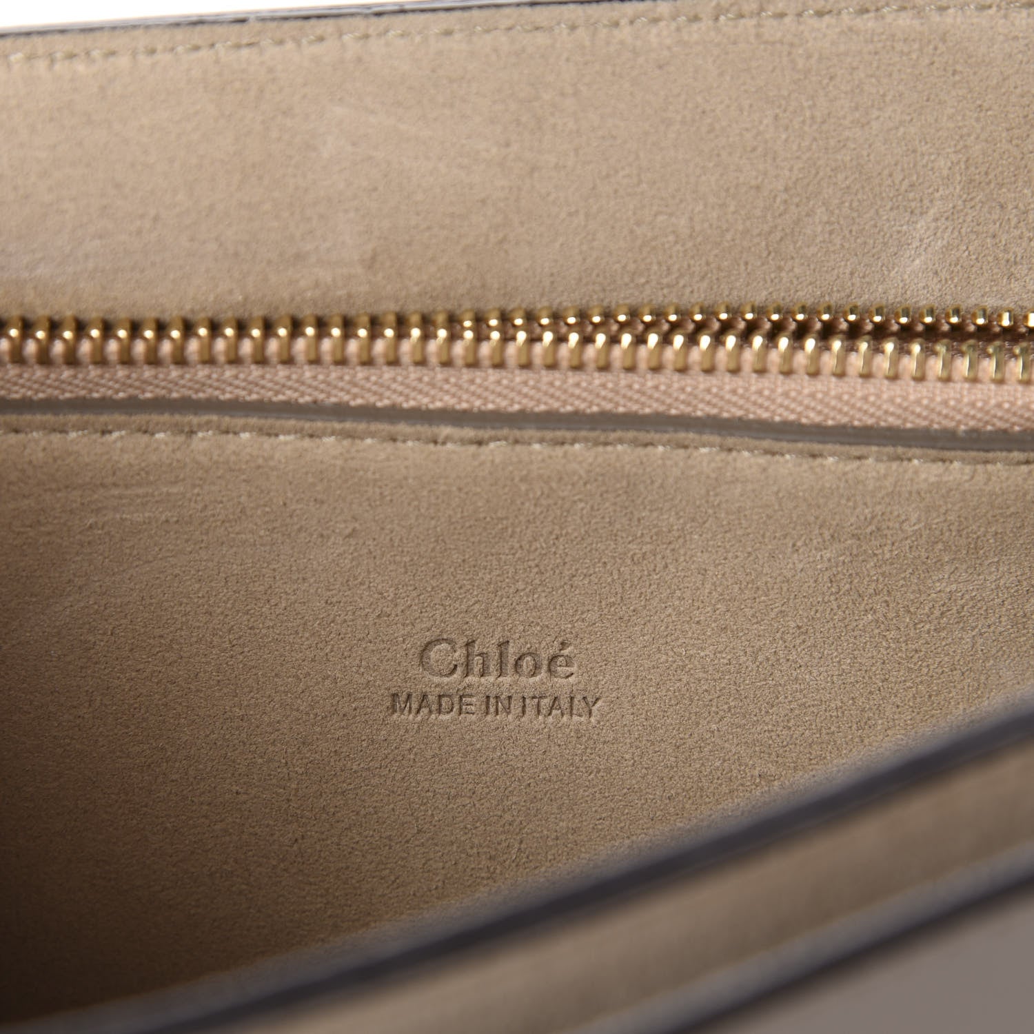 Chloe Calfskin Suede Medium Faye Shoulder Bag Motty Grey 8 of 12