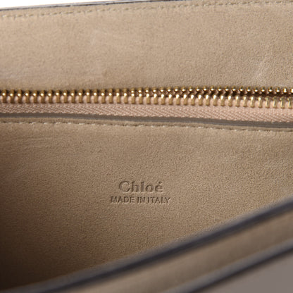 Chloe Calfskin Suede Medium Faye Shoulder Bag Motty Grey 8 of 12